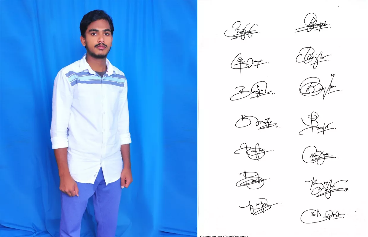 YOUNGEST TO DO SIGNATURE IN 100 DIFFERENT STYLES