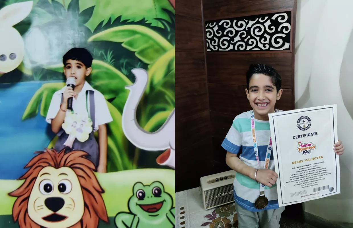 YOUNGEST TO RECITE NAMES OF ALL UNION TERRITORIES AND INDIAN STATES