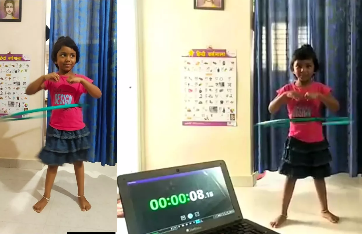 LONGEST TIME TO SPIN HULA HOOP AROUND WAIST BY A KID (BROKEN)