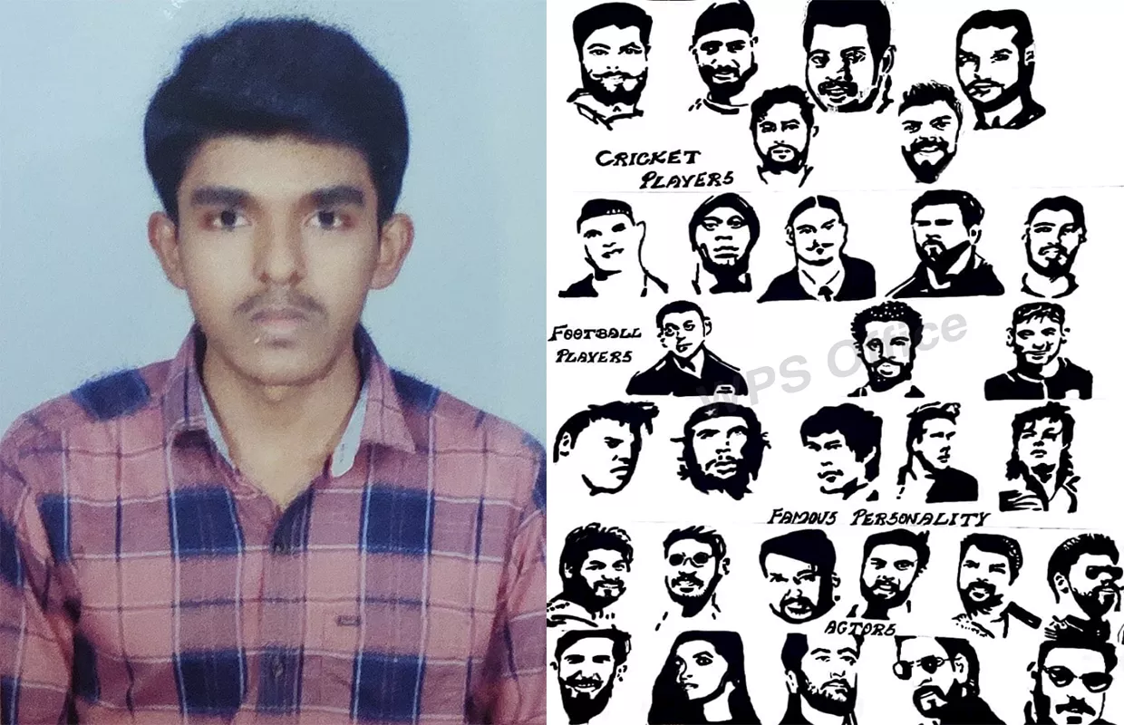 MAXIMUM PORTRAITS OF CELEBRITIES DRAWN ON A SINGLE A4 SIZE SHEET BY DOING STENCIL ART