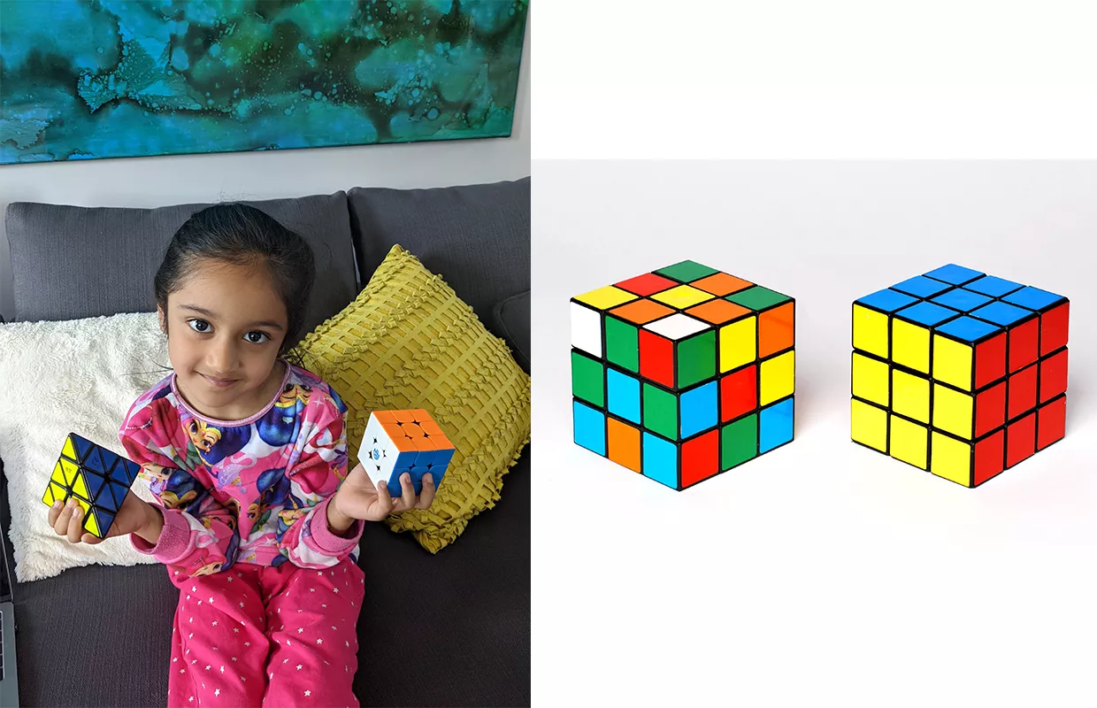 YOUNGEST TO SOLVE 3X3 & PYRAMINX RUBIK’S CUBES