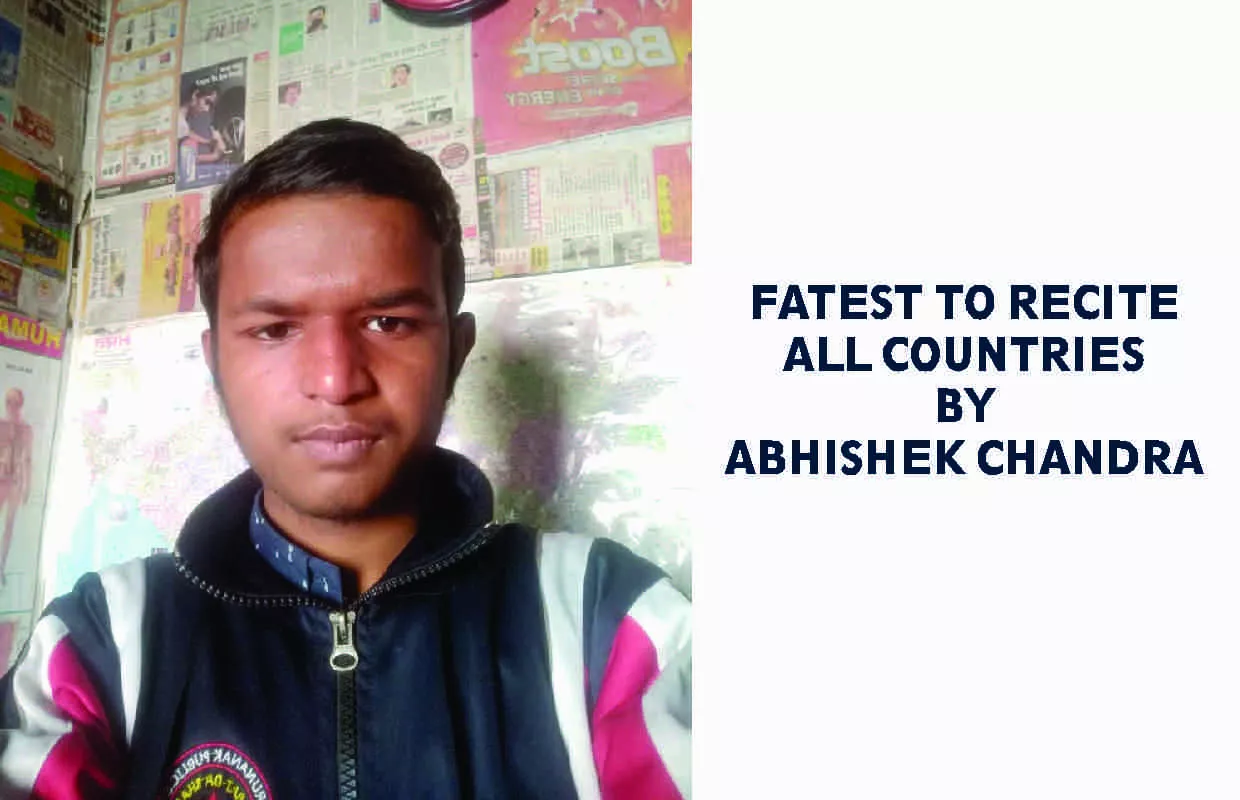 FASTEST TO RECITE ALL COUNTRIES (TEENAGER)