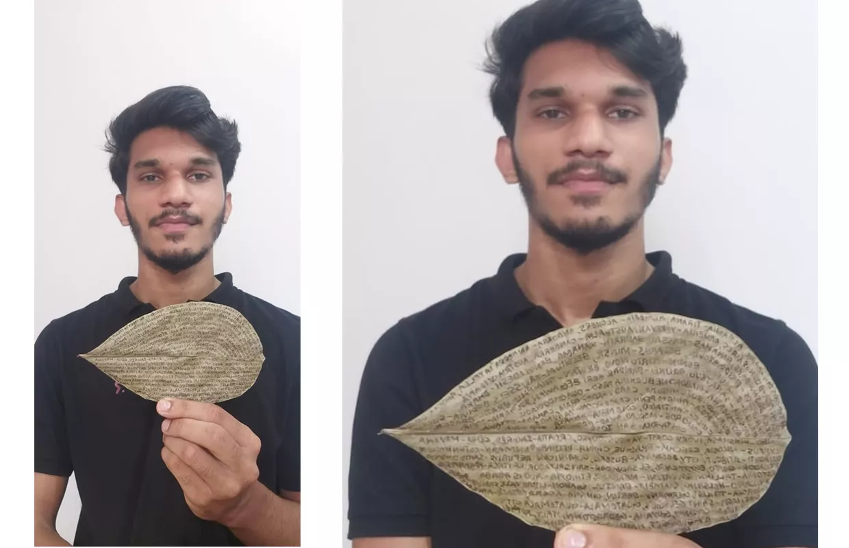 MOST COUNTRIES NAMES AND THEIR CAPITALS WRITTEN ON A JACKFRUIT LEAF