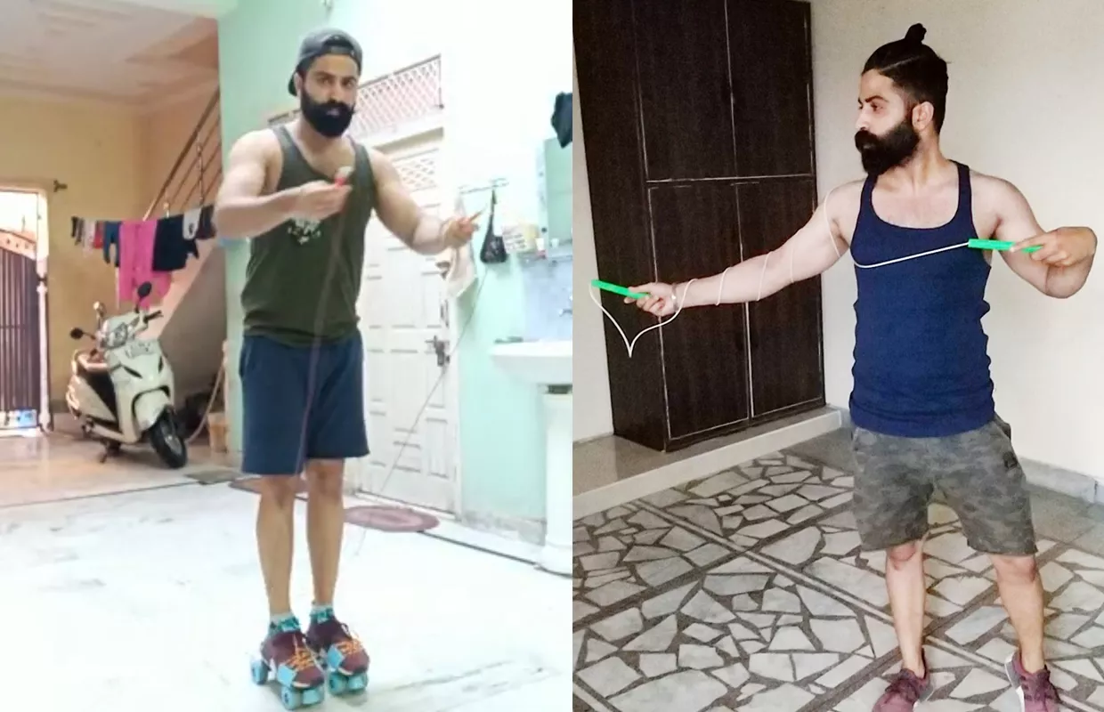 MOST ROPE SKIPS ON ROLLERSKATES IN ONE MINUTE