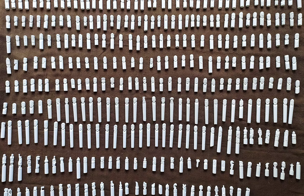 MOST SCULPTURES CARVED ON CHALK