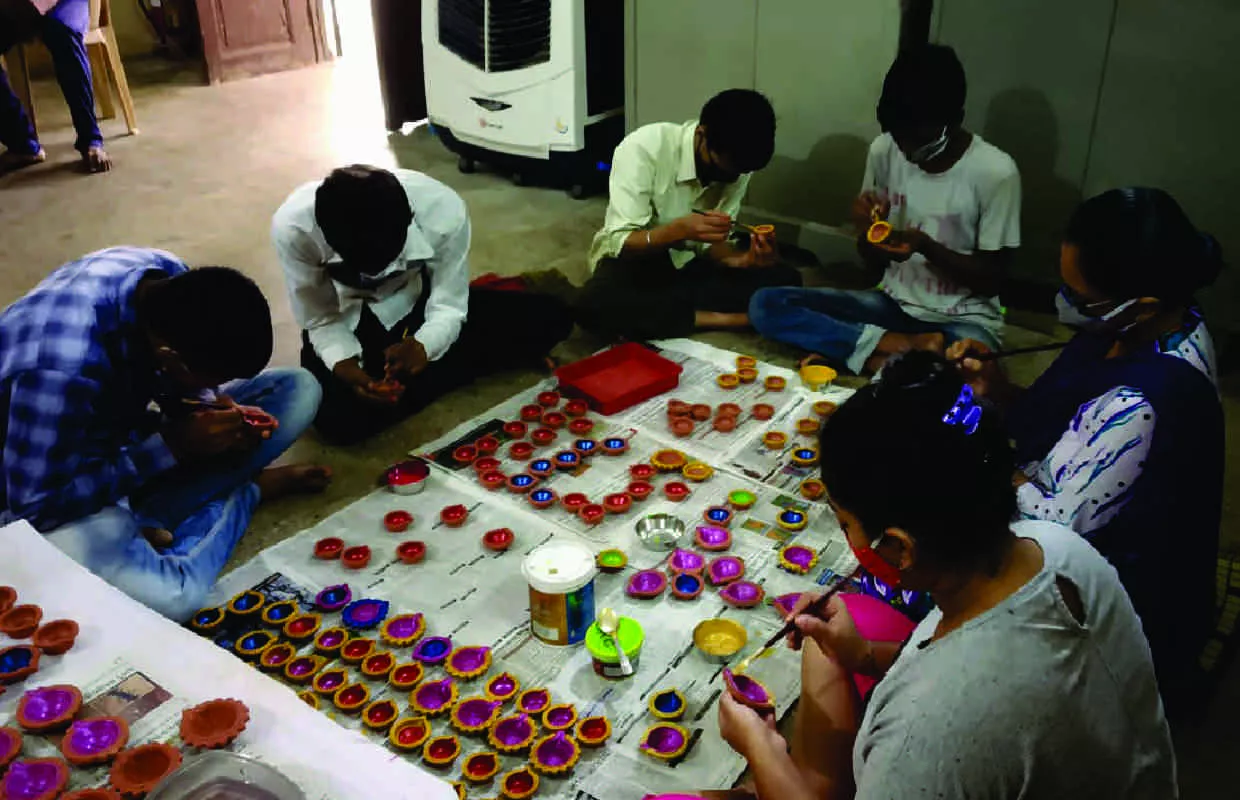 MAXIMUM DESIGNER DIYAS MADE BY DISABLED CHILDREN