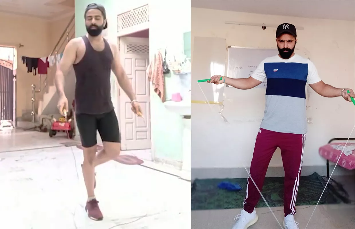 MOST REVERSE CRISS CROSS ROPE SKIPS ON ONE LEG IN ONE MINUTE