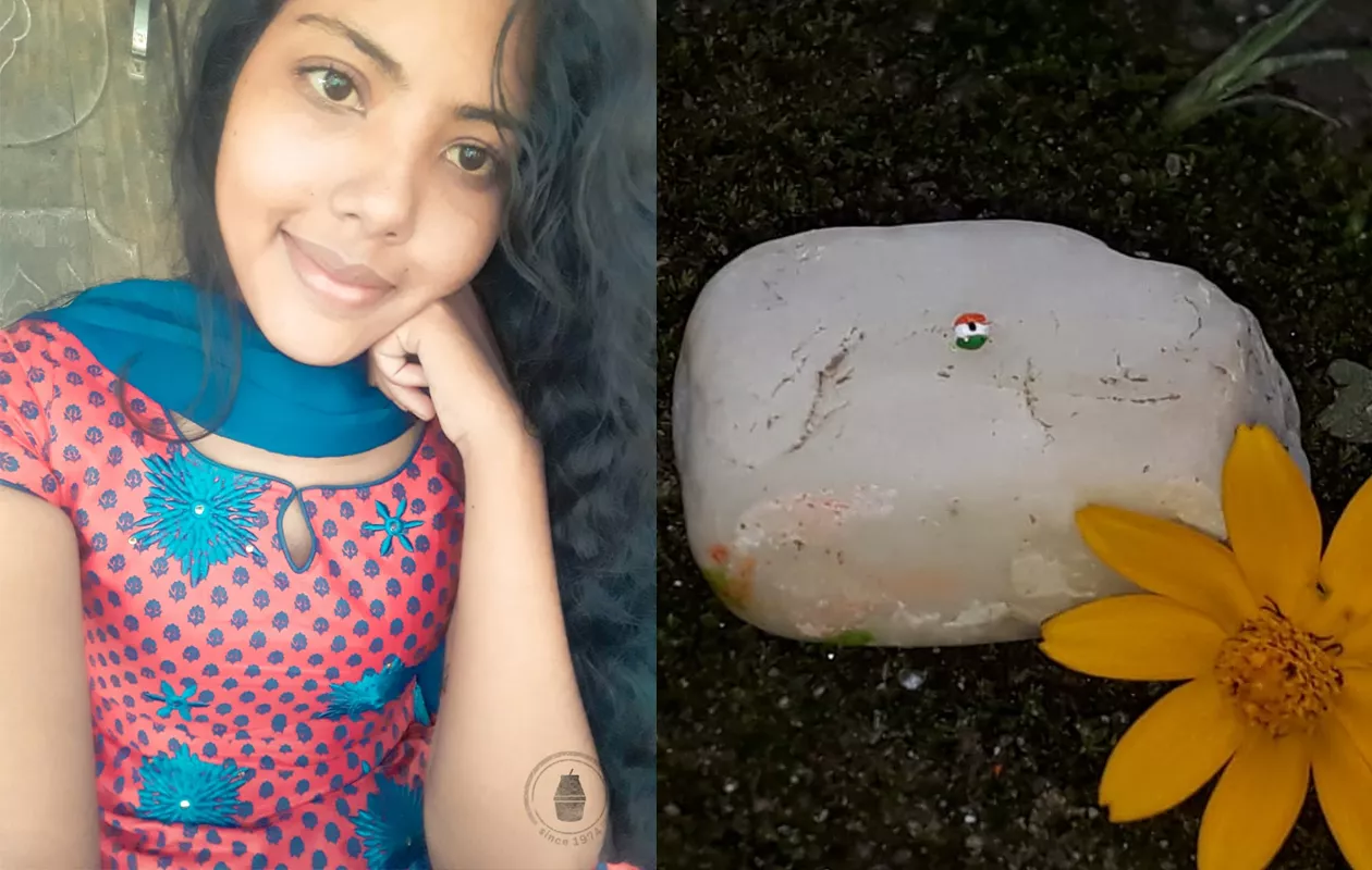 SMALLEST PAINTING OF INDIAN FLAG ON MUSTARD SEED