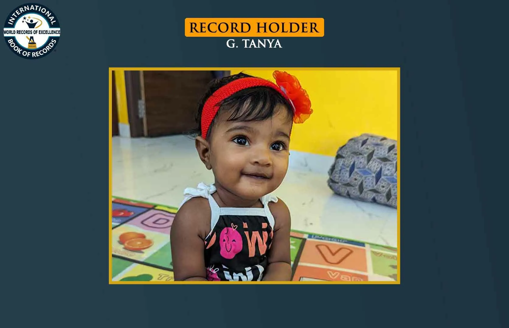 FASTEST TO IDENTIFY 30 RANDOM LIVE OBJECTS BY AN INFANT