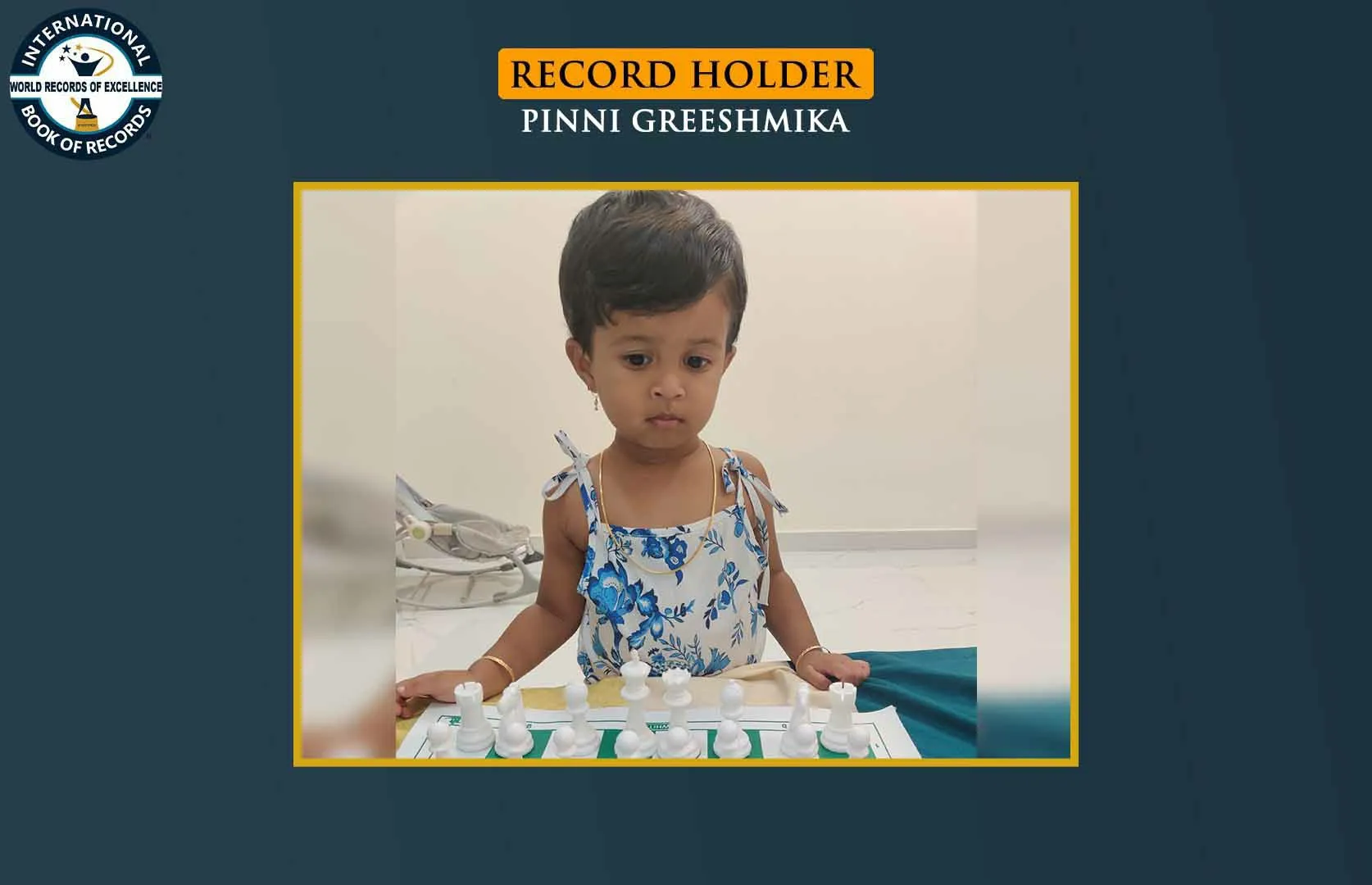 FASTEST TO IDENTIFY ALL CHESS COINS AND RECITE THEIR NAMES (TODDLER)