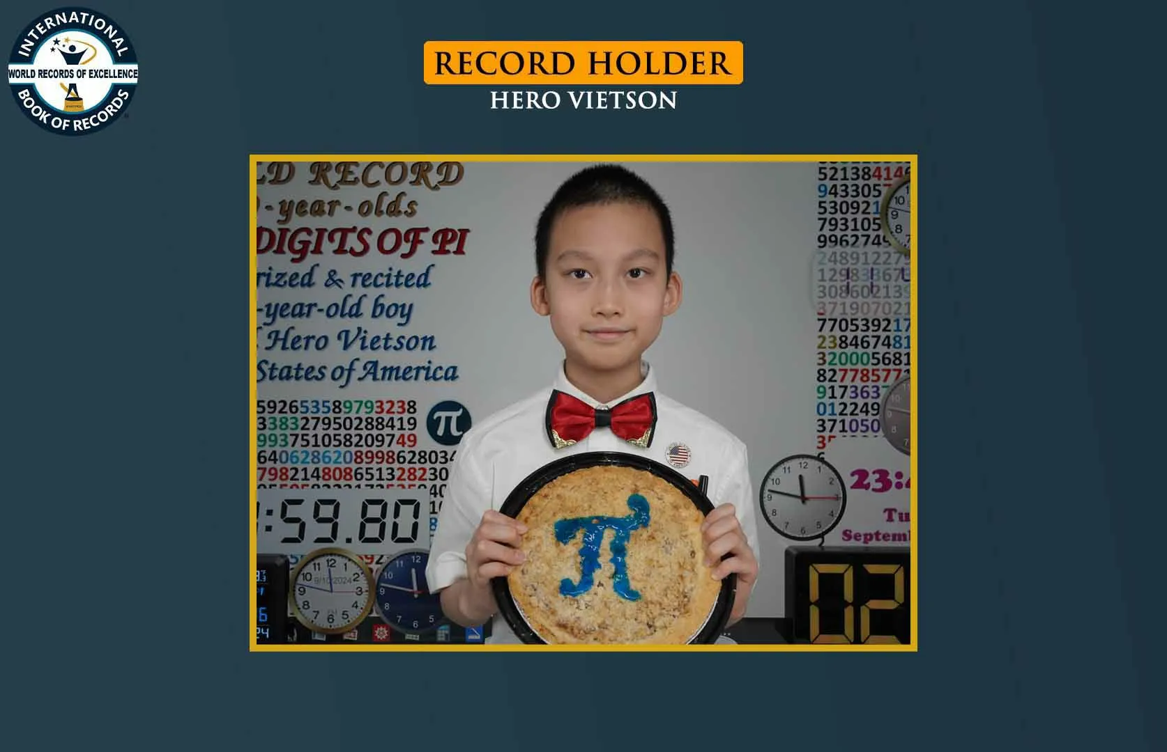 MOST DIGITS OF PI VALUE RECITED BY A KID