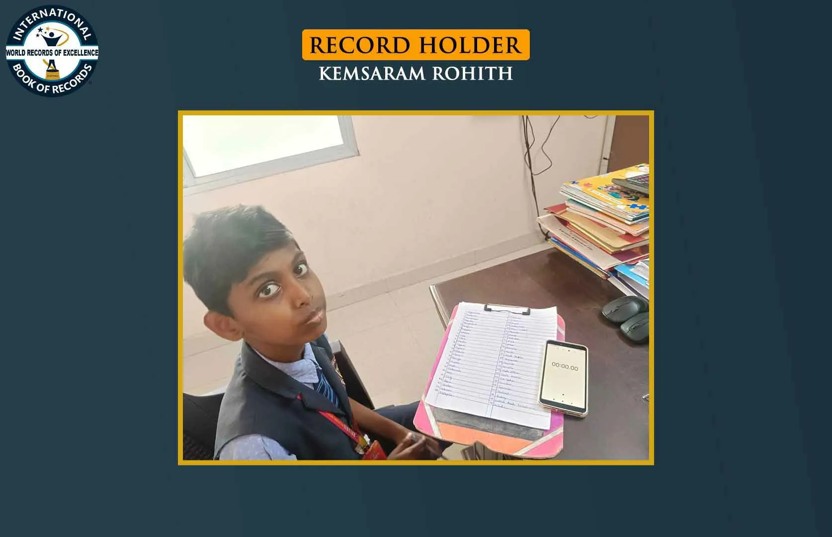 FASTEST TO WRITE NATIONAL ANIMALS OF 50 COUNTRIES (PRE-TEEN)