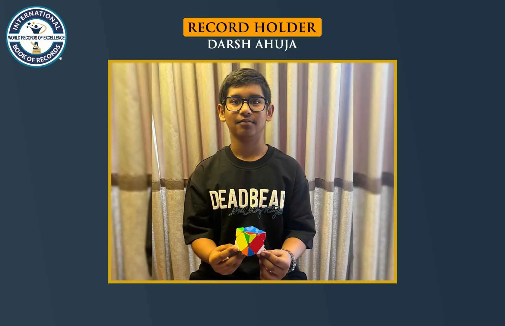 FASTEST TO SOLVE SKEWB CUBE BLINDFOLDEDLY (KID)