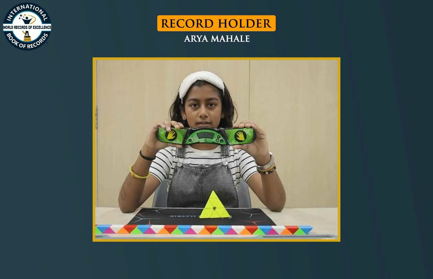 FASTEST TO SOLVE PYRAMINX RUBIK'S CUBE BLINDFOLDEDLY (PRE-TEEN)