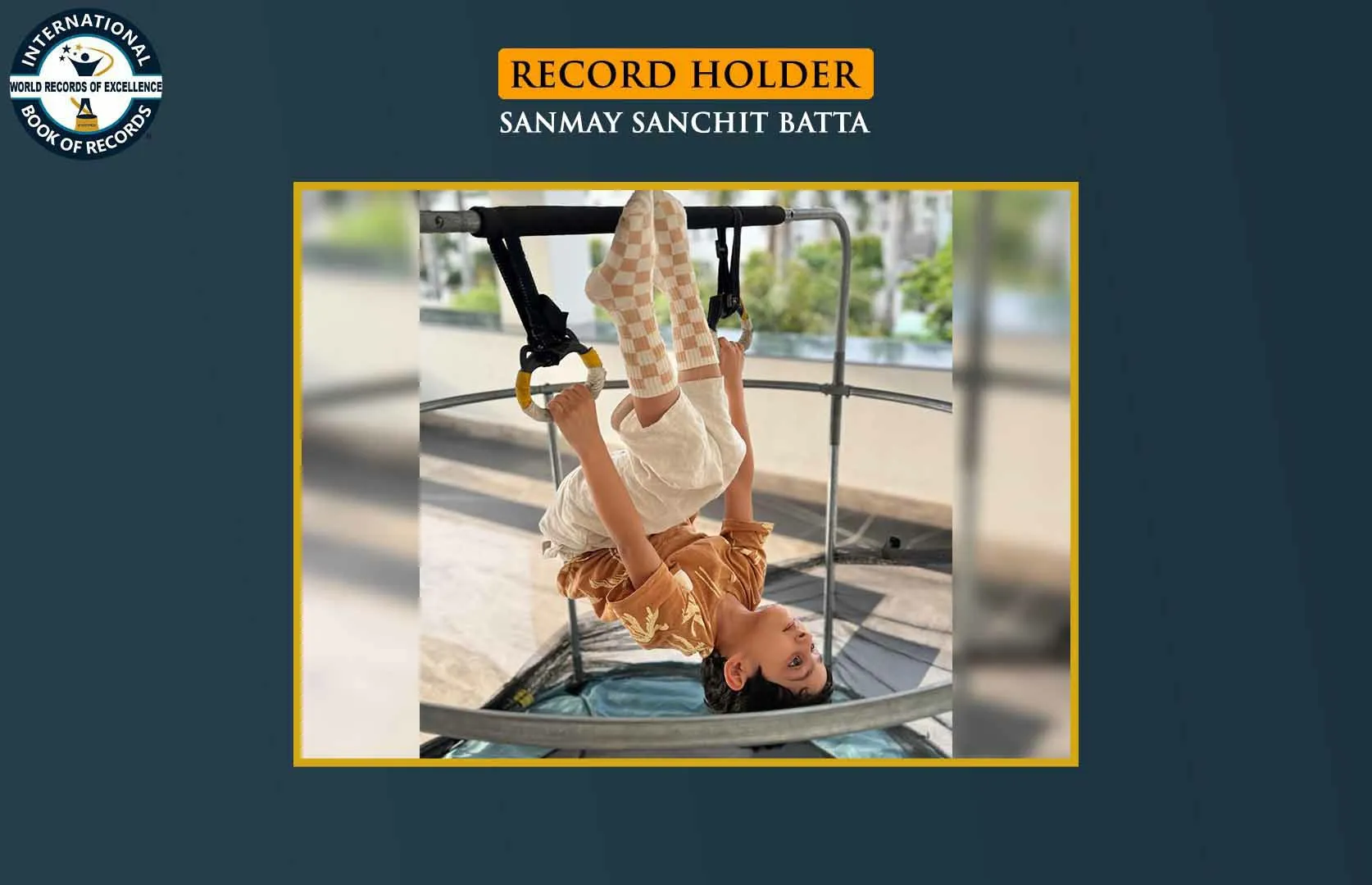 FASTEST TO PERFORM 30 HANGING BACKWARD ROLLS (KID)