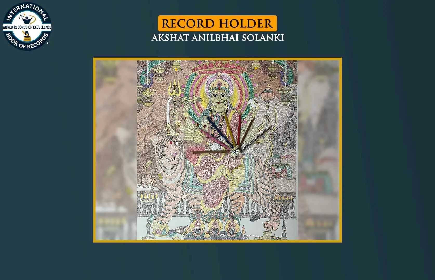 LARGEST TYPOGRAPHY PORTRAIT OF GODDESS AMBE CREATED