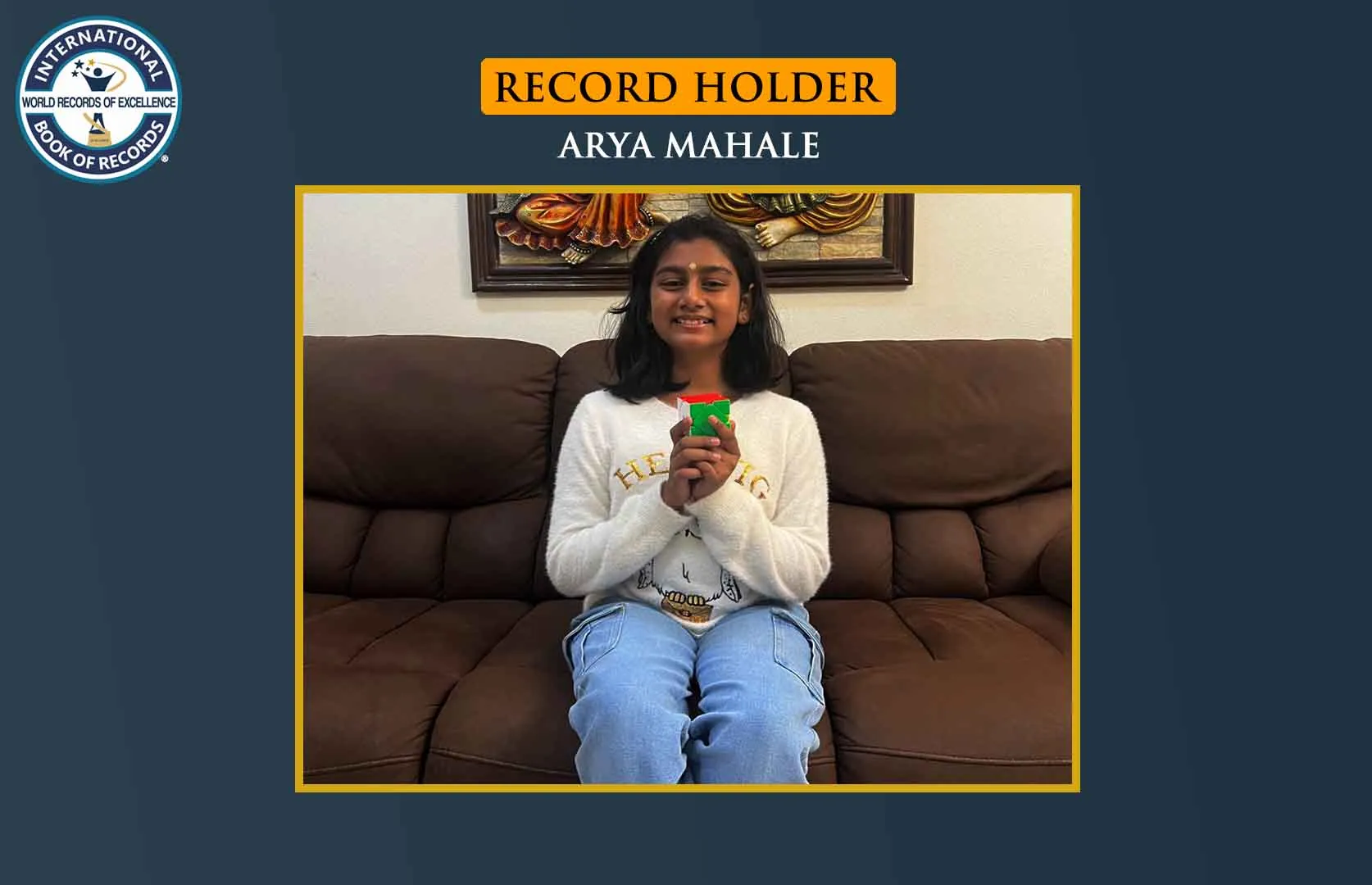 FASTEST TO SOLVE SKEWB CUBE BLINDFOLDEDLY (KID)