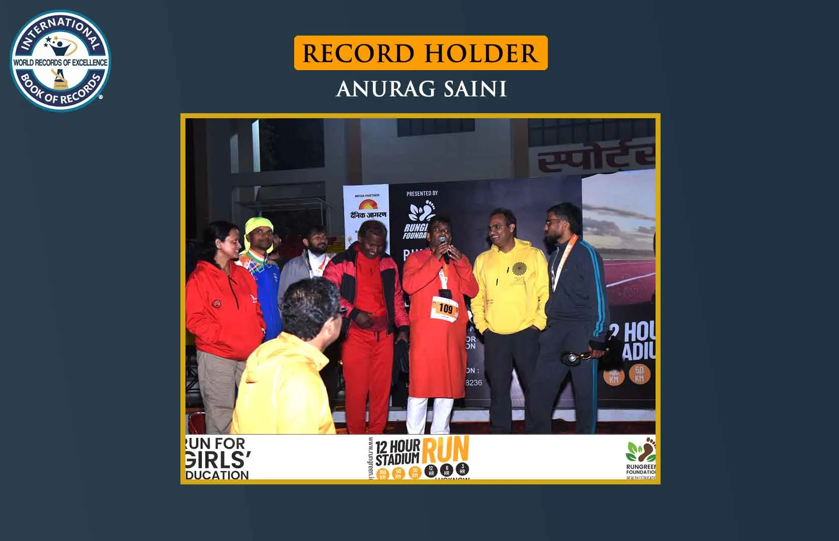 FASTEST TO RUN 100 KM WHILE WEARING INDIAN TRADITIONAL ATTIRE