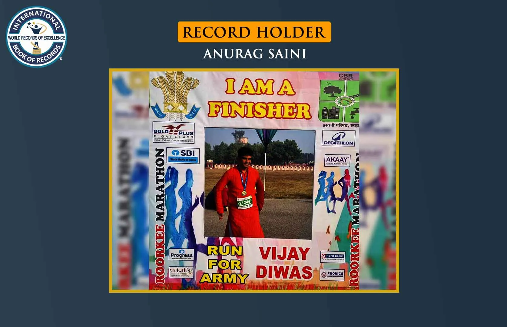 FASTEST TO COMPLETE HALF MARATHON WHILE WEARING INDIAN TRADITIONAL ATTIRE