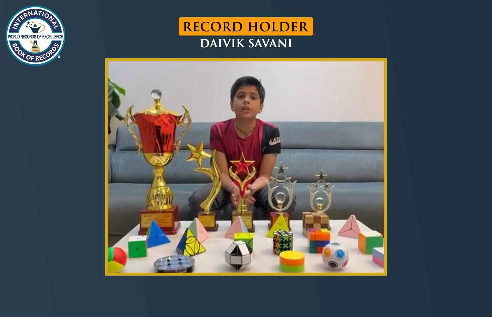 FASTEST TO SOLVE 2 X 2 RUBIK’S CUBE BLINDFOLDEDLY (KID)