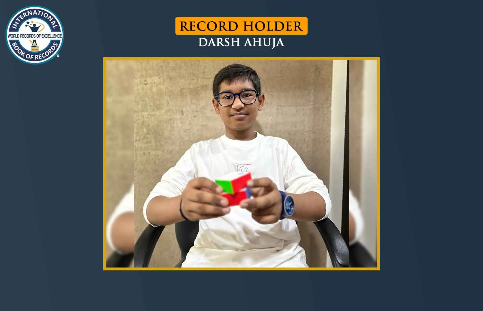 FASTEST TO SOLVE 2 X 2 RUBIK’S CUBE BLINDFOLDEDLY (KID)