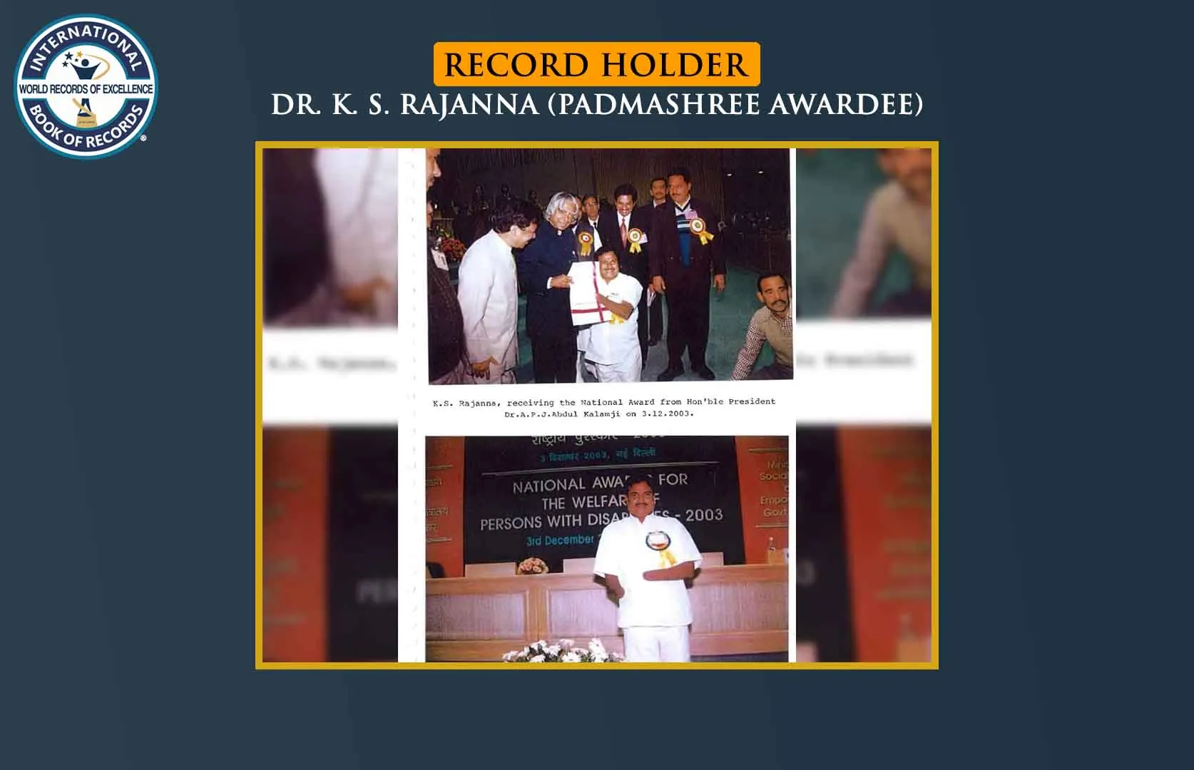 FASTEST TO COMPLETE ROUND JOURNEY FROM BANGALORE TO PONDICHERRY ON CAR WITH PHOCOMELIA CONDITION