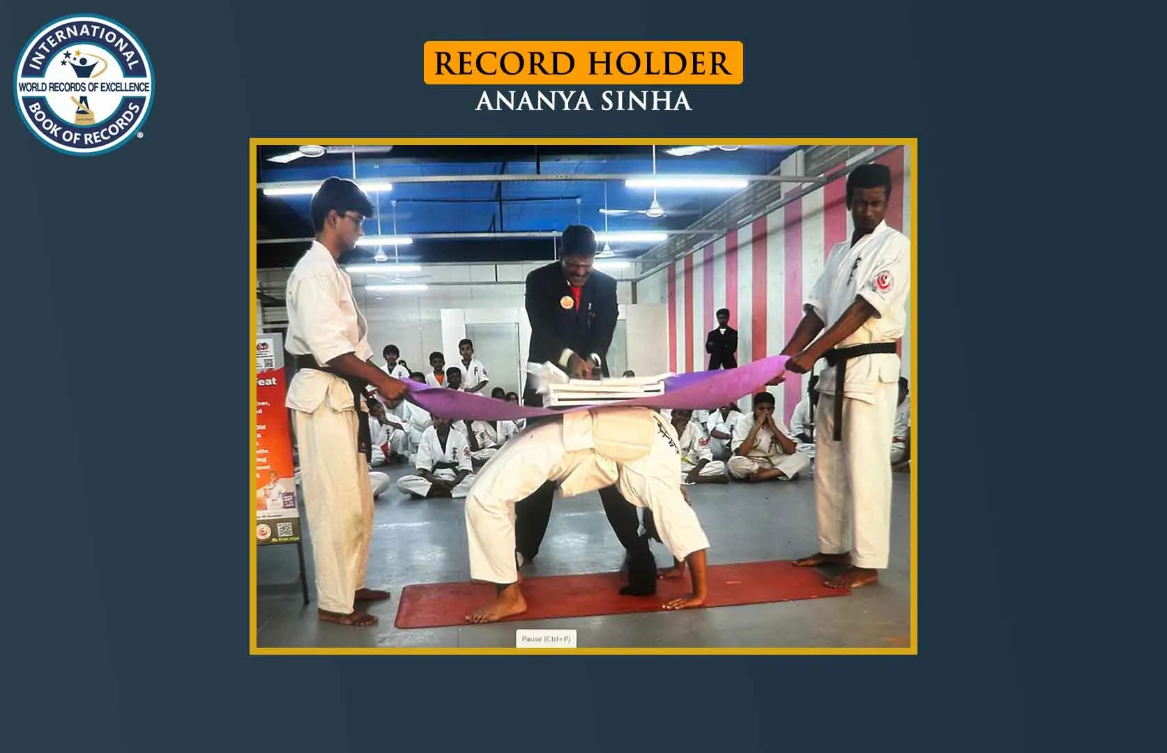 HEAVIEST STACK OF MARBLE TILES GOT SHATTERED ON THE STOMACH IN A CHAKRASANA YOGA POSE (TEENAGER)