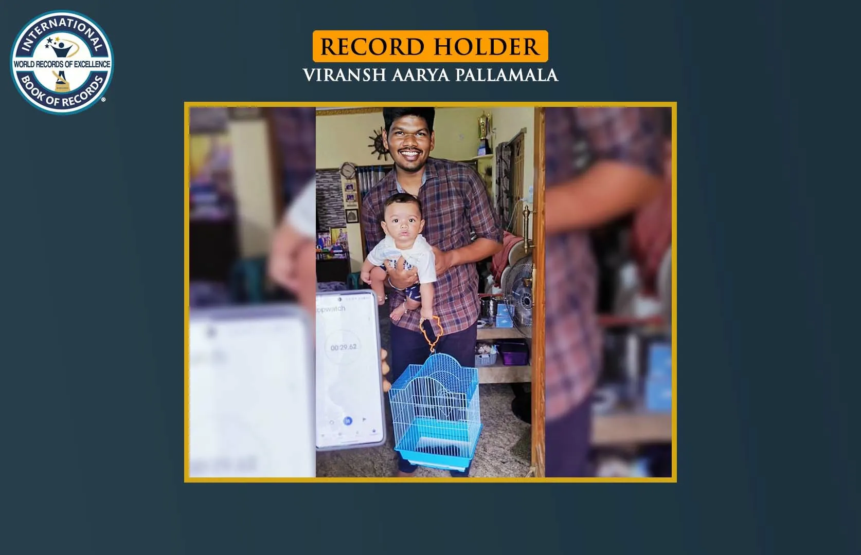 LONGEST TIME TO HOLD HEAVIEST WEIGHT WITH SINGLE HAND (INFANT)