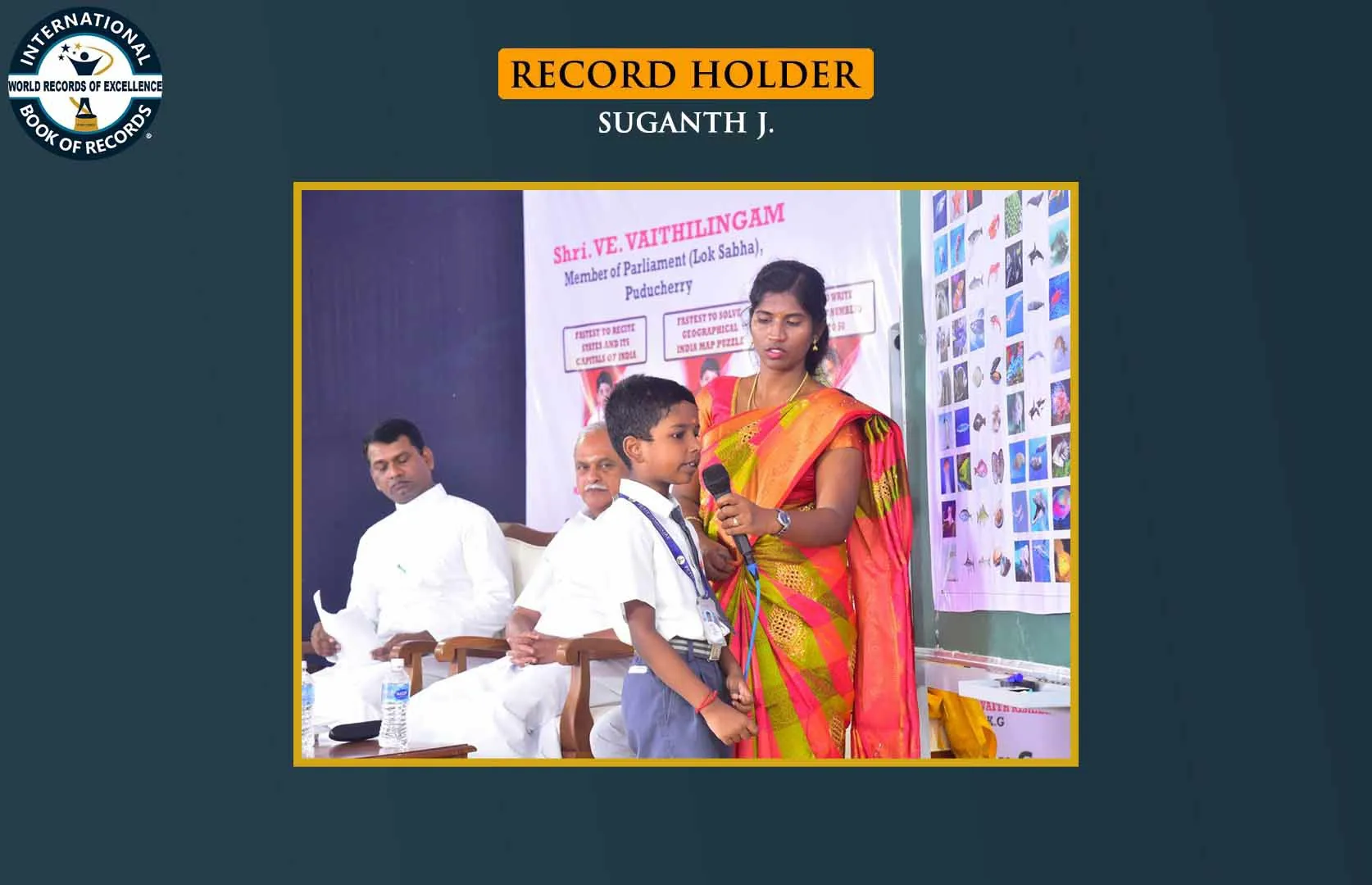 FASTEST TO IDENTIFY 100 MARINE SPECIES AND RECITED THEIR NAMES (KID)