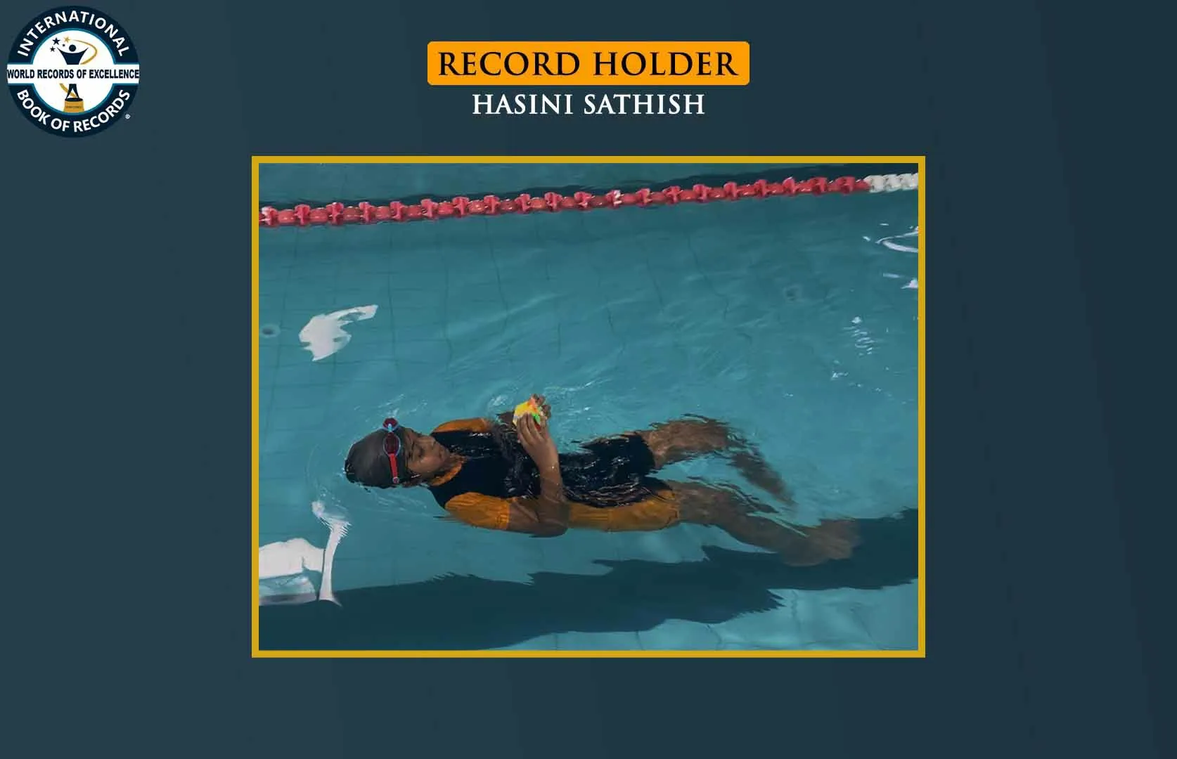 FASTEST TO COVER 25 METERS BY BACKWARD SWIMMING WHILE SOLVING A 3X3 RUBIK’S CUBE (PRE-TEEN)