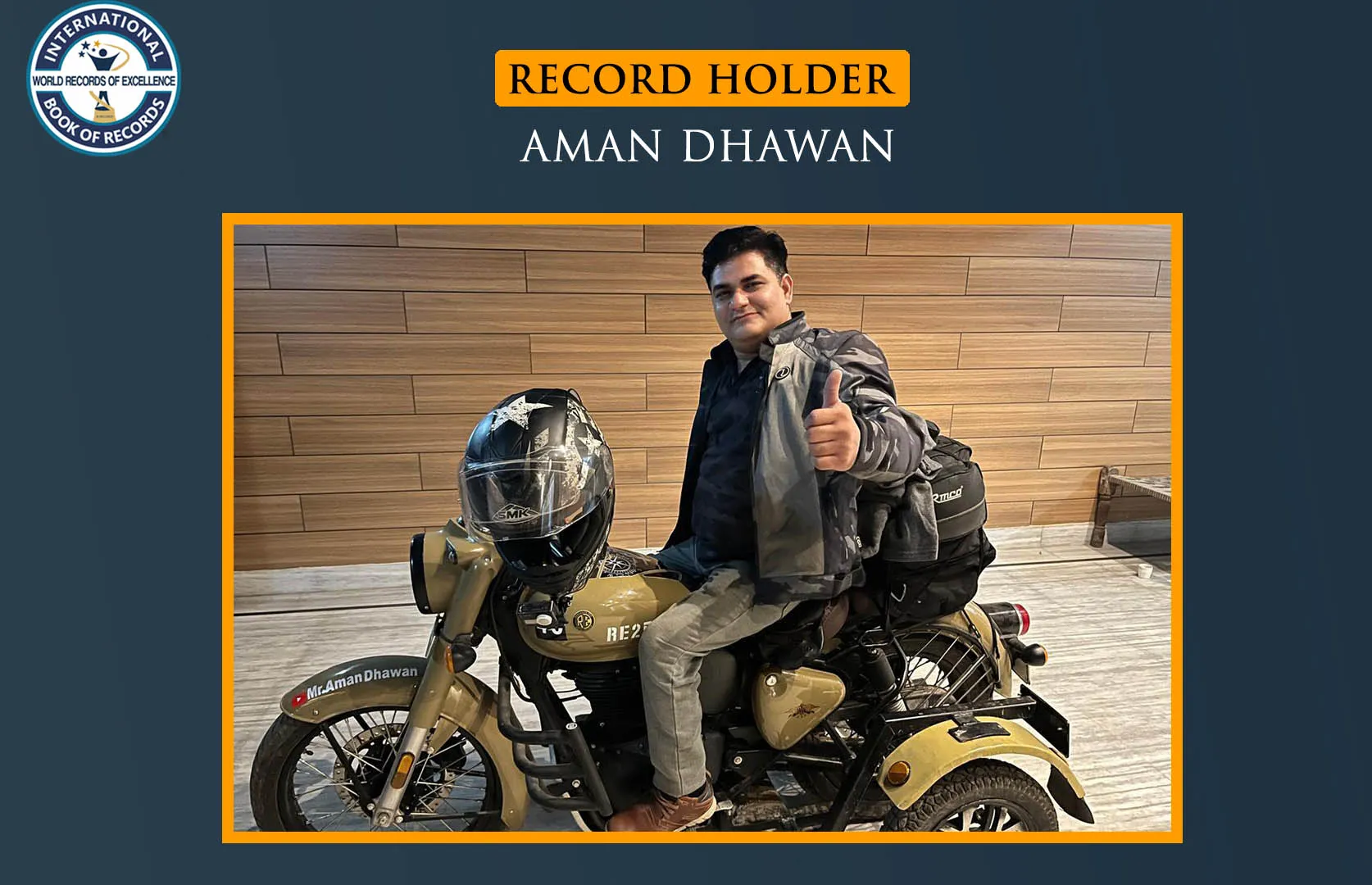 YOUNGEST TO REACH UMLING LA PASS ON RETROFITTED ROYAL ENFIELD BIKE (DISABLED PERSON)