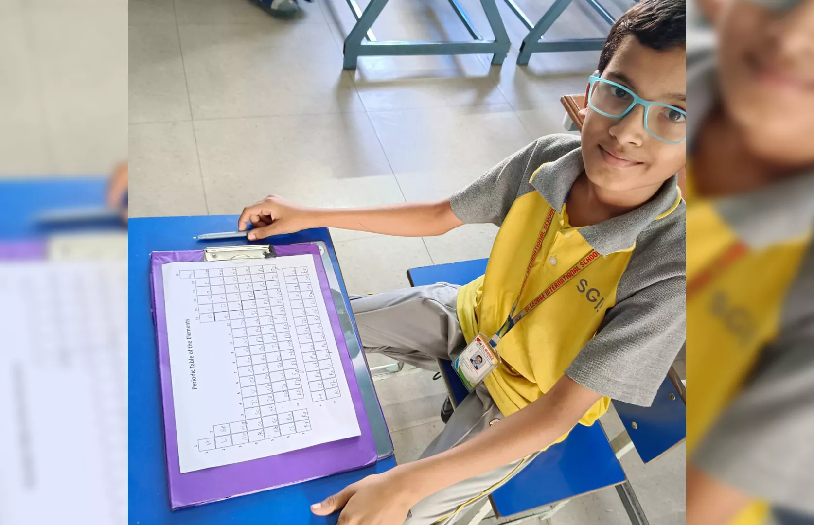 YOUNGEST TO WRITE ELEMENTS OF PERIODIC TABLE IN A SHORT TIME