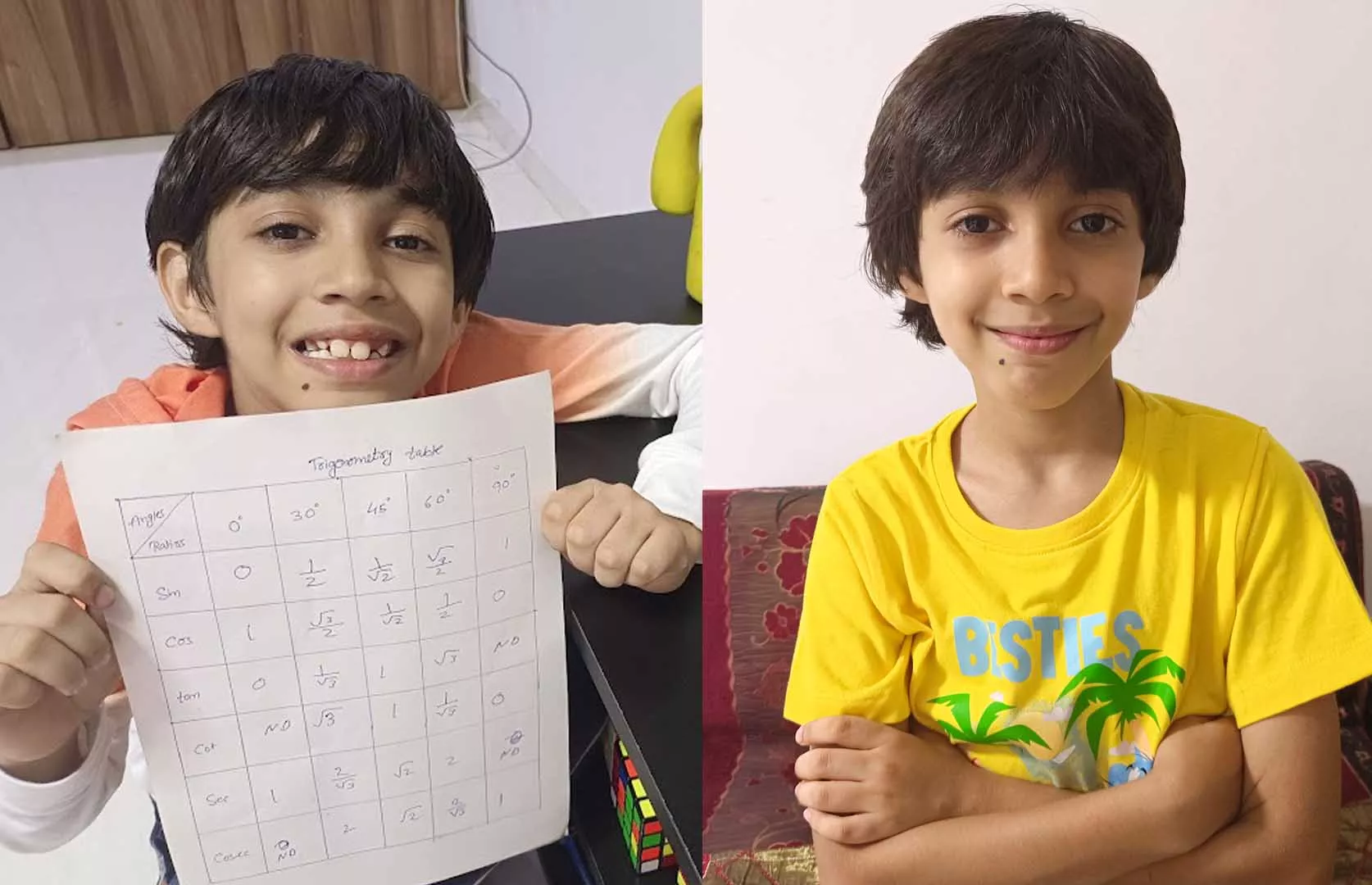 FASTEST TO WRITE TRIGNOMETRY TABLE (KID)