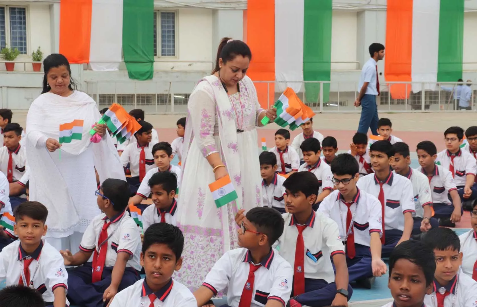MOST INDIAN NATIONAL FLAGS DISTRIBUTED IN SCHOOL