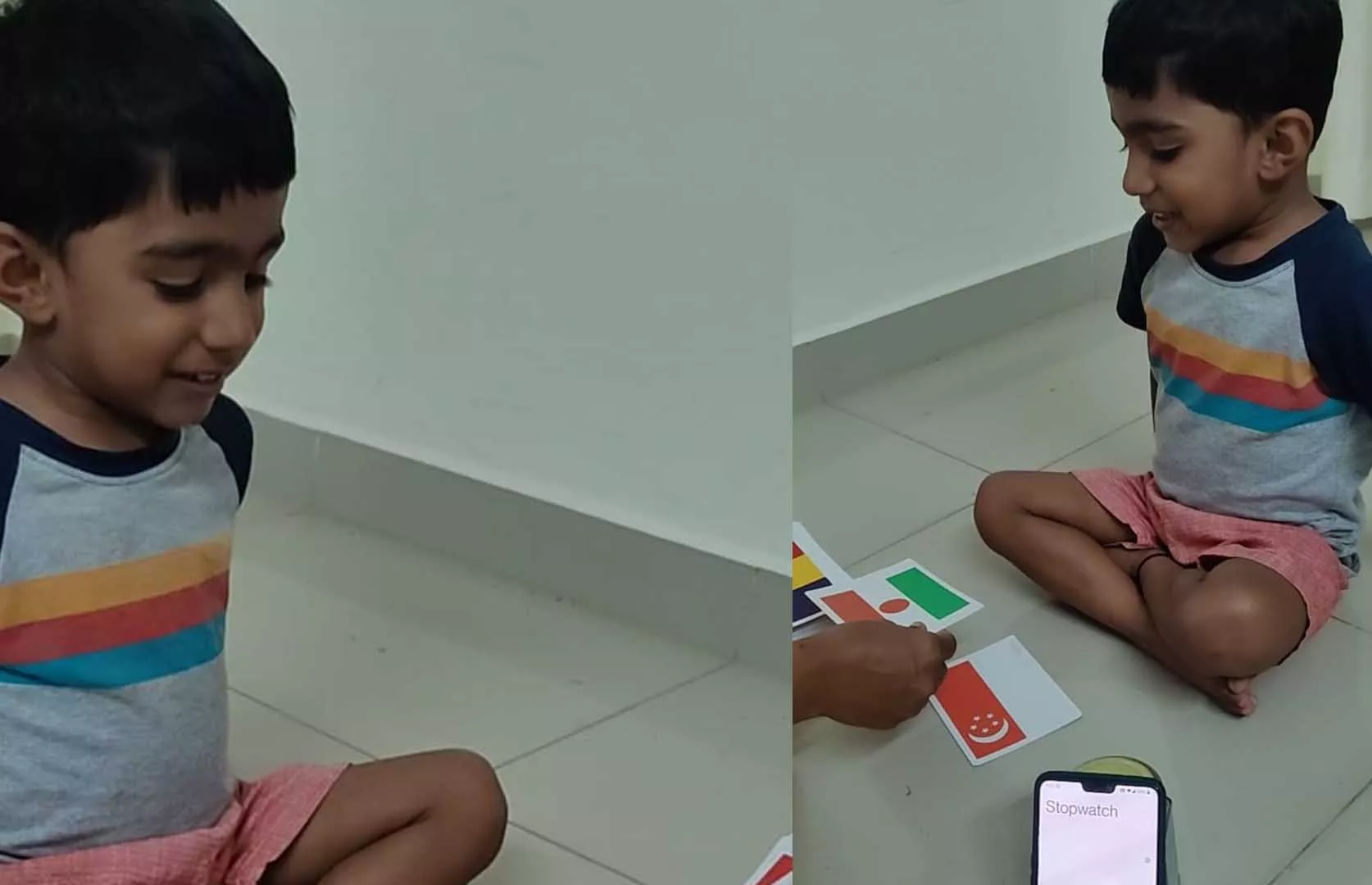 FASTEST TO IDENTIFY AND RECITE NAMES OF 150 COUNTRY FLAGS (KID)