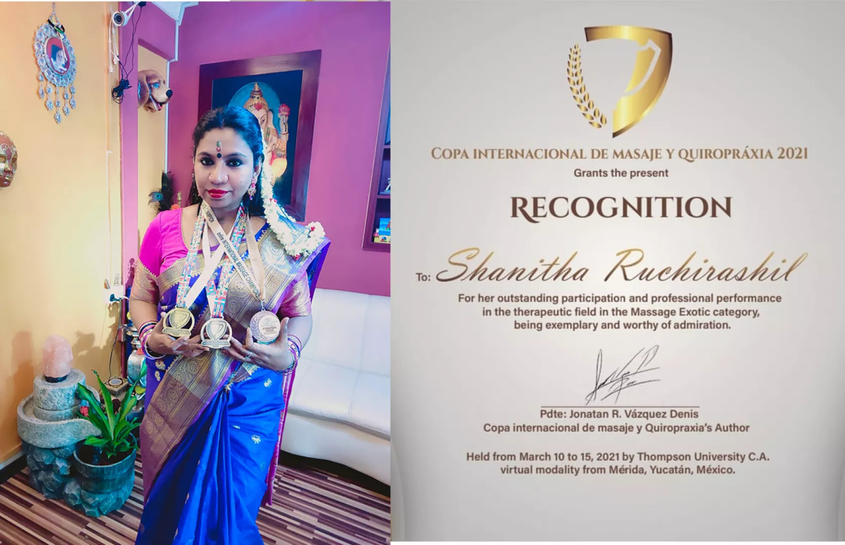 MOST PARTICIPATIONS IN INTERNATIONAL MASSAGE COMPETITIONS BY A HOLISTIC PROFESSIONAL