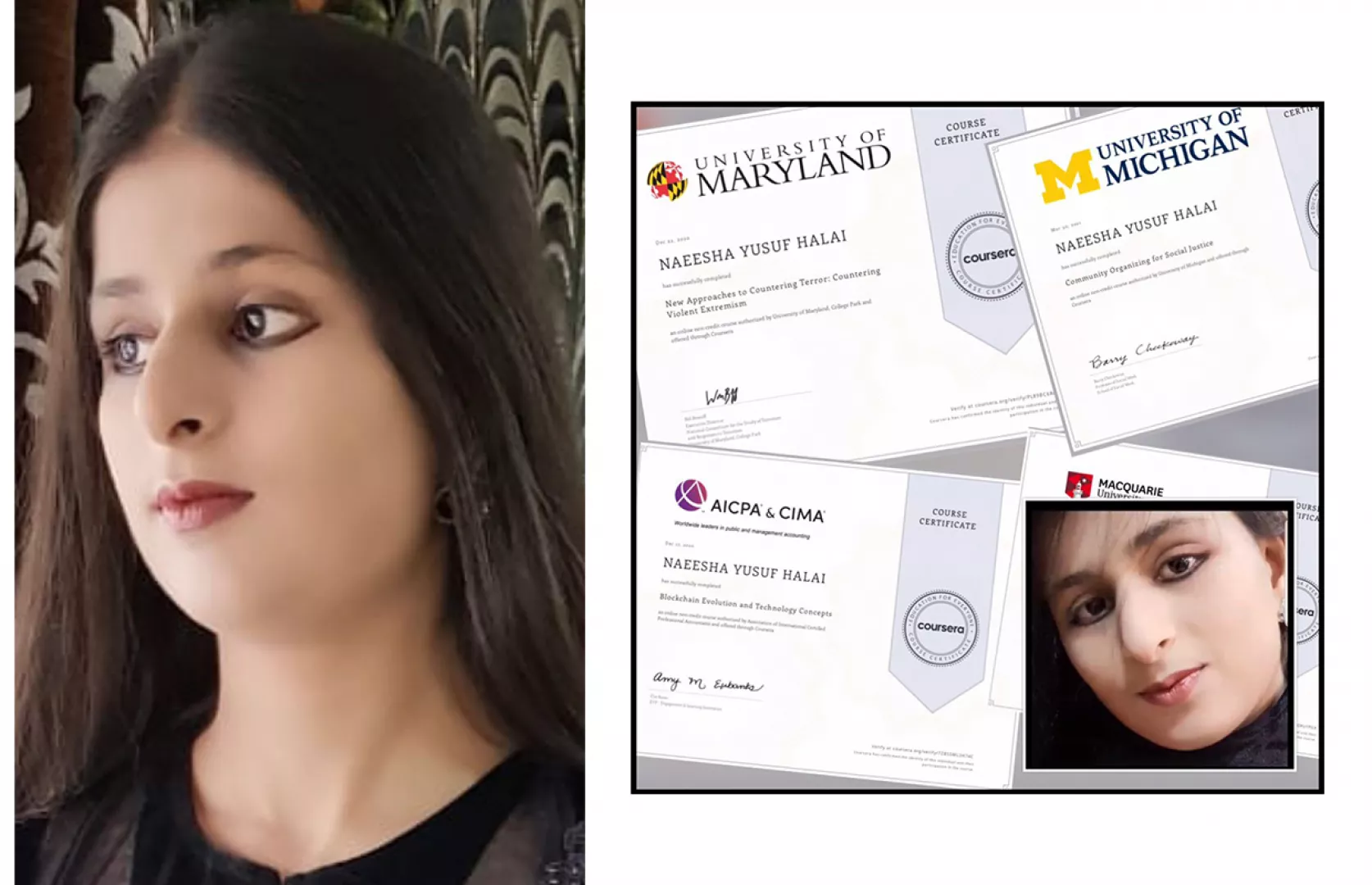 YOUNGEST TO ACHIEVE 1100 ONLINE CERTIFICATES (FEMALE)