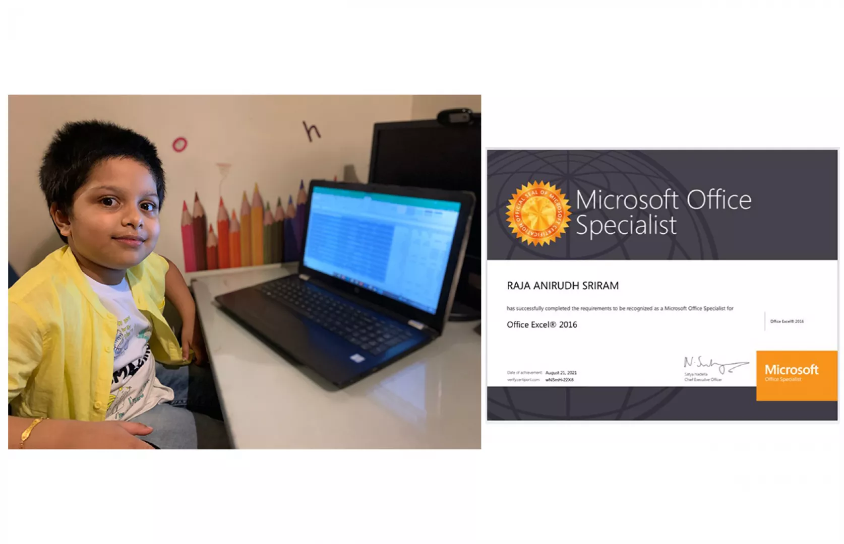 YOUNGEST CERTIFIED MICROSOFT OFFICE SPECIALIST