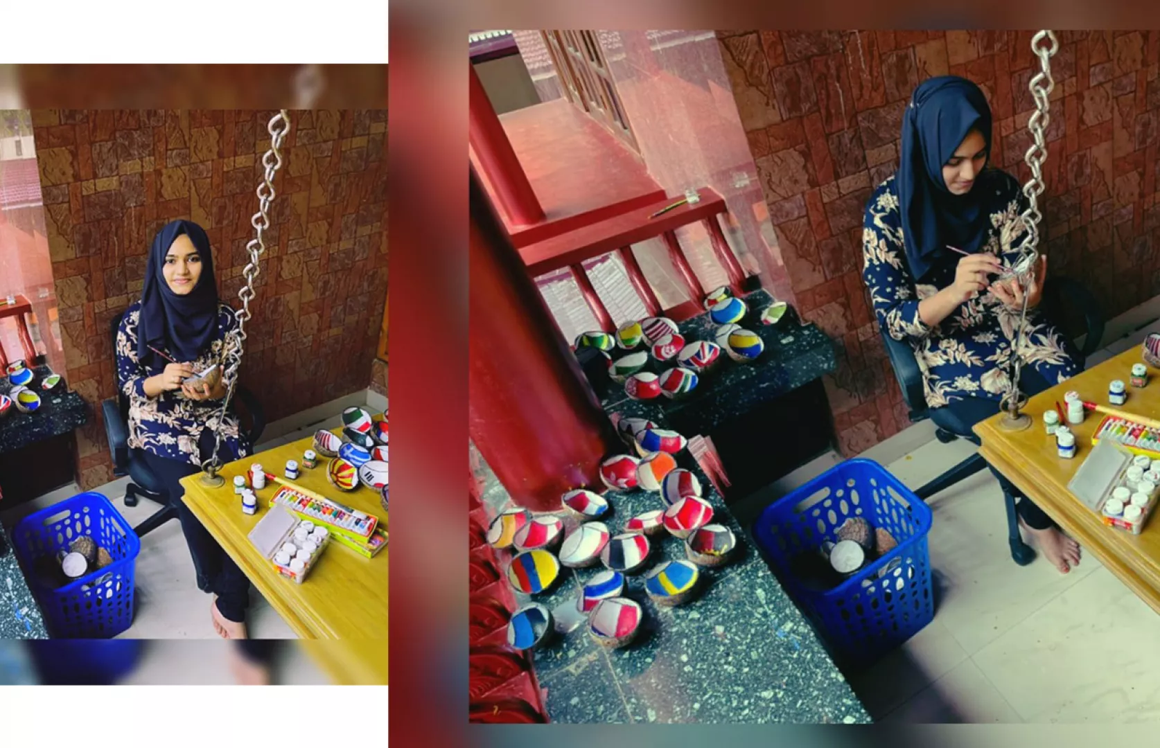 YOUNGEST TO PAINT 100 COUNTRIES FLAGS INSIDE 100 COCONUT SHELLS