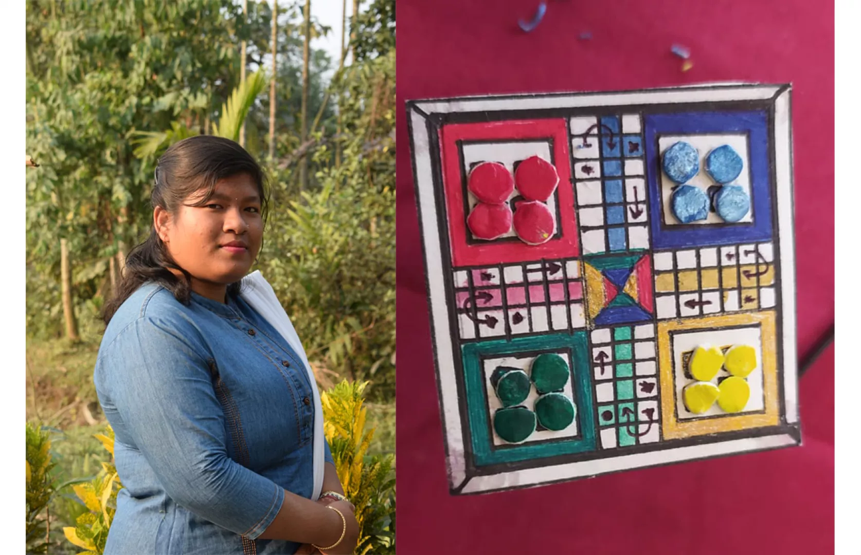 SMALLEST HANDMADE LUDO SET MADE WITH CHART SHEET