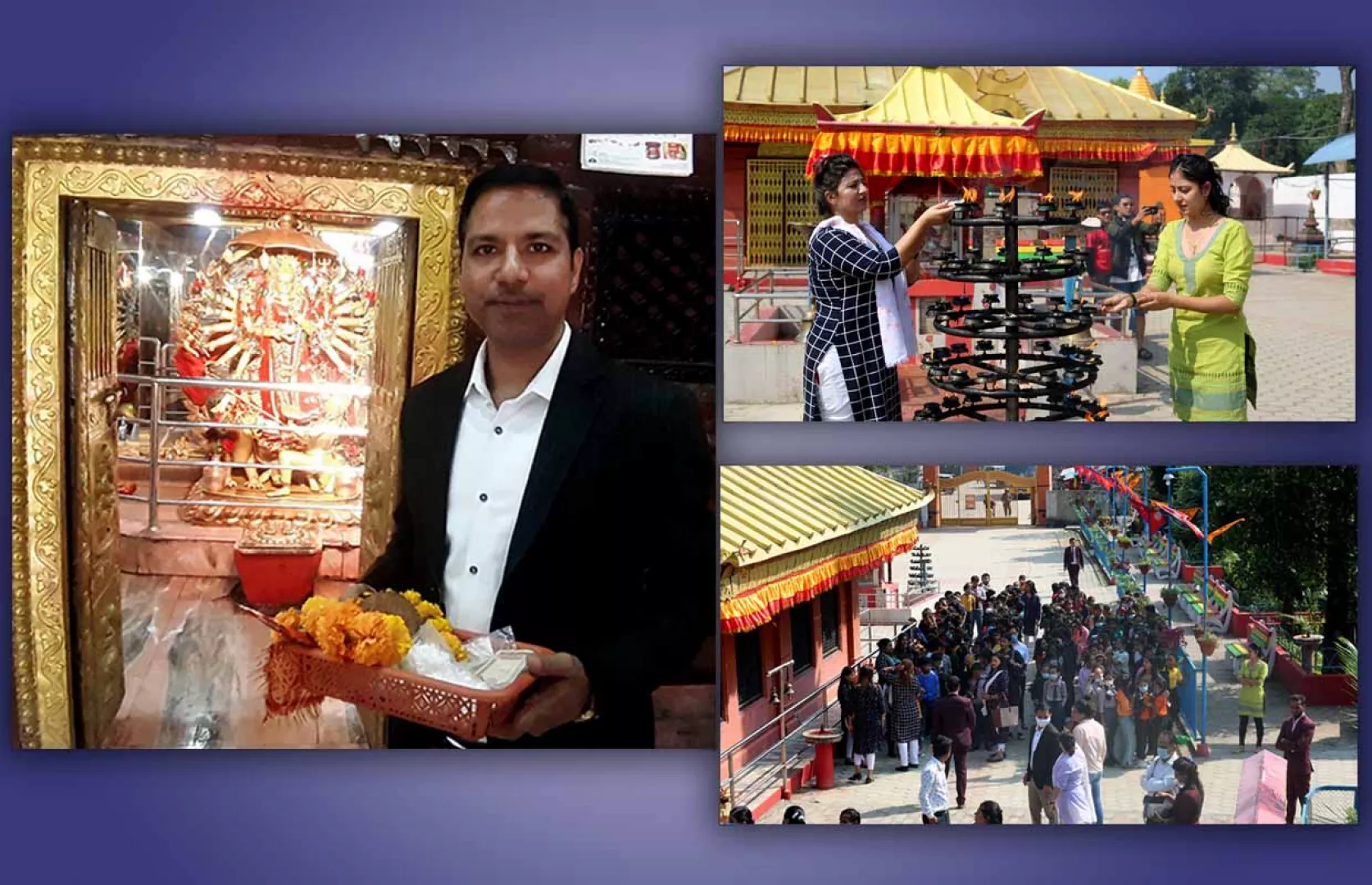 MAXIMUM CHILDREN RINGING WORSHIP BELL AT A SAME TIME WITH HANDS