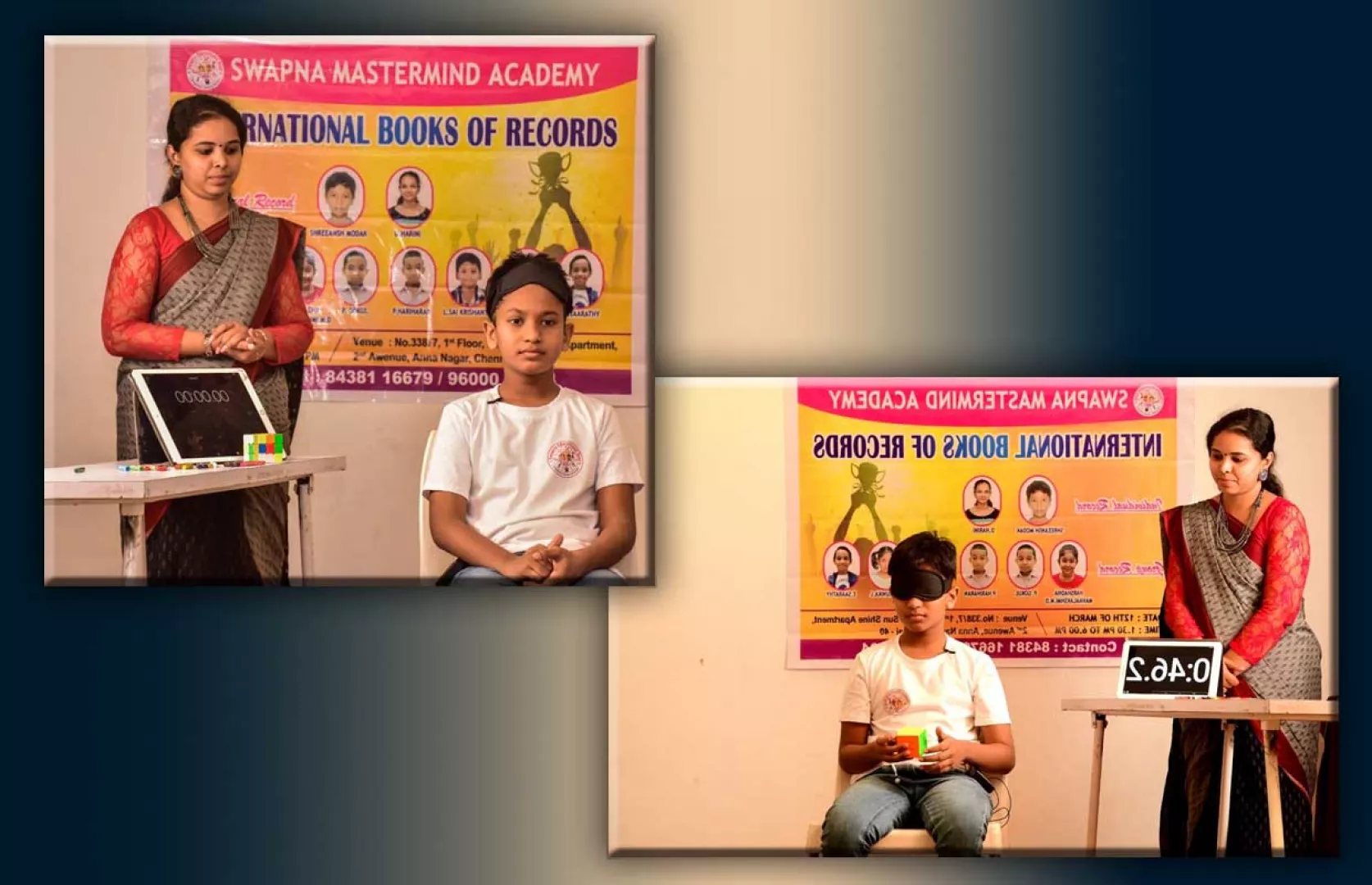 FASTEST TO SOLVE 3 X 3 RUBIK’S CUBE BY A KID (BLINDFOLDED)