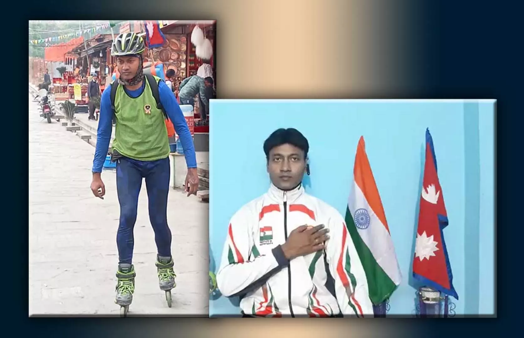 MAXIMUM DISTANCE COVERED FROM ONE COUNTRY TO ANOTHER ON SKATES