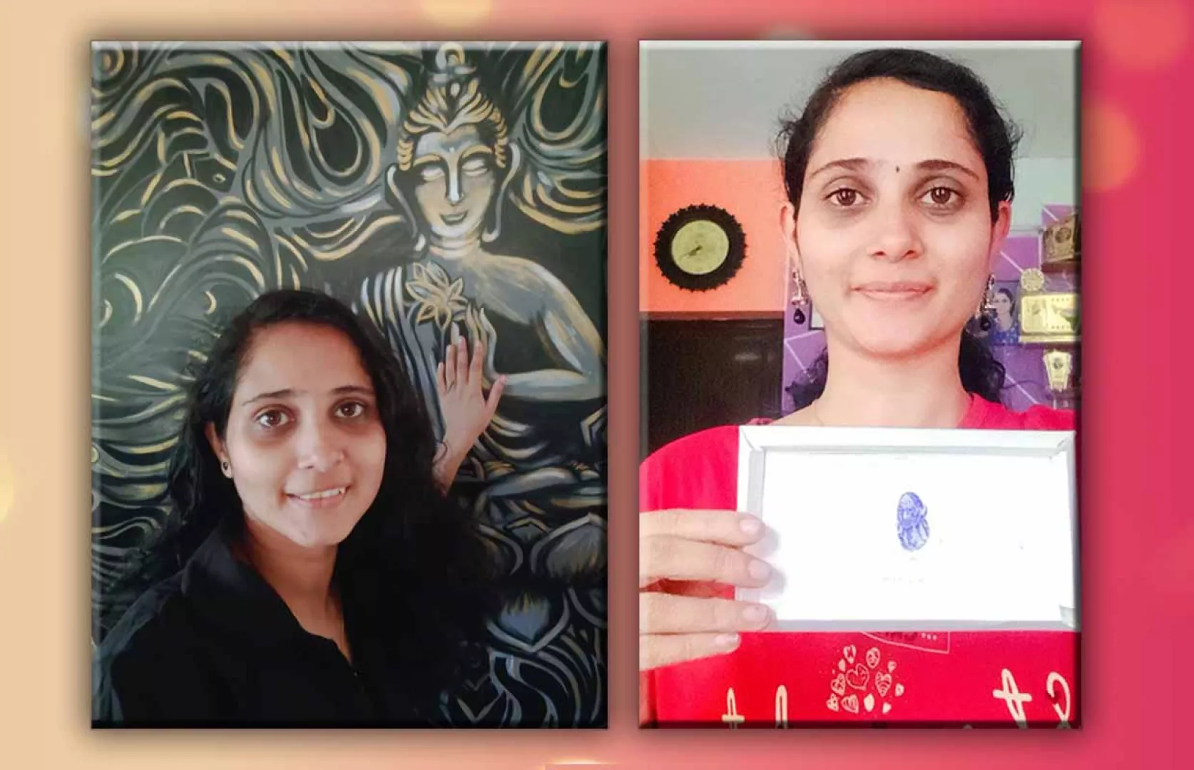 SMALLEST PORTRAIT OF MAHATMA GANDHI MADE ON A THUMB IMPRESSION