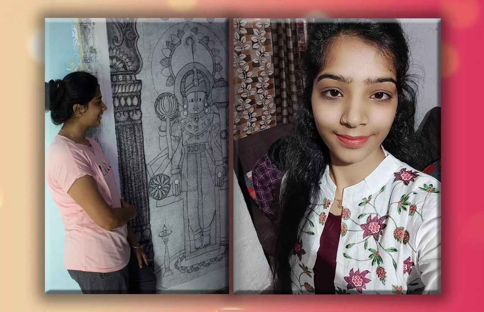 LARGEST TYPOGRAPHIC SKETCH ON CLOTH OF LORD CHARBHUJA NATH