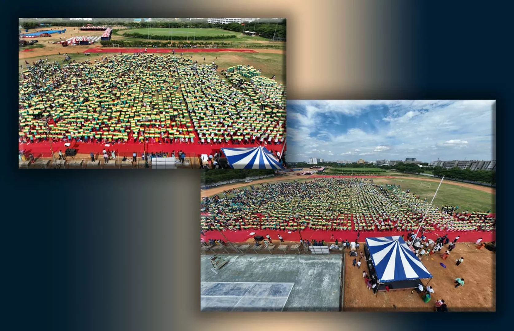HIGHEST NUMBER OF INDIAN NATIONAL FLAGS PAINTED BY STUDENTS