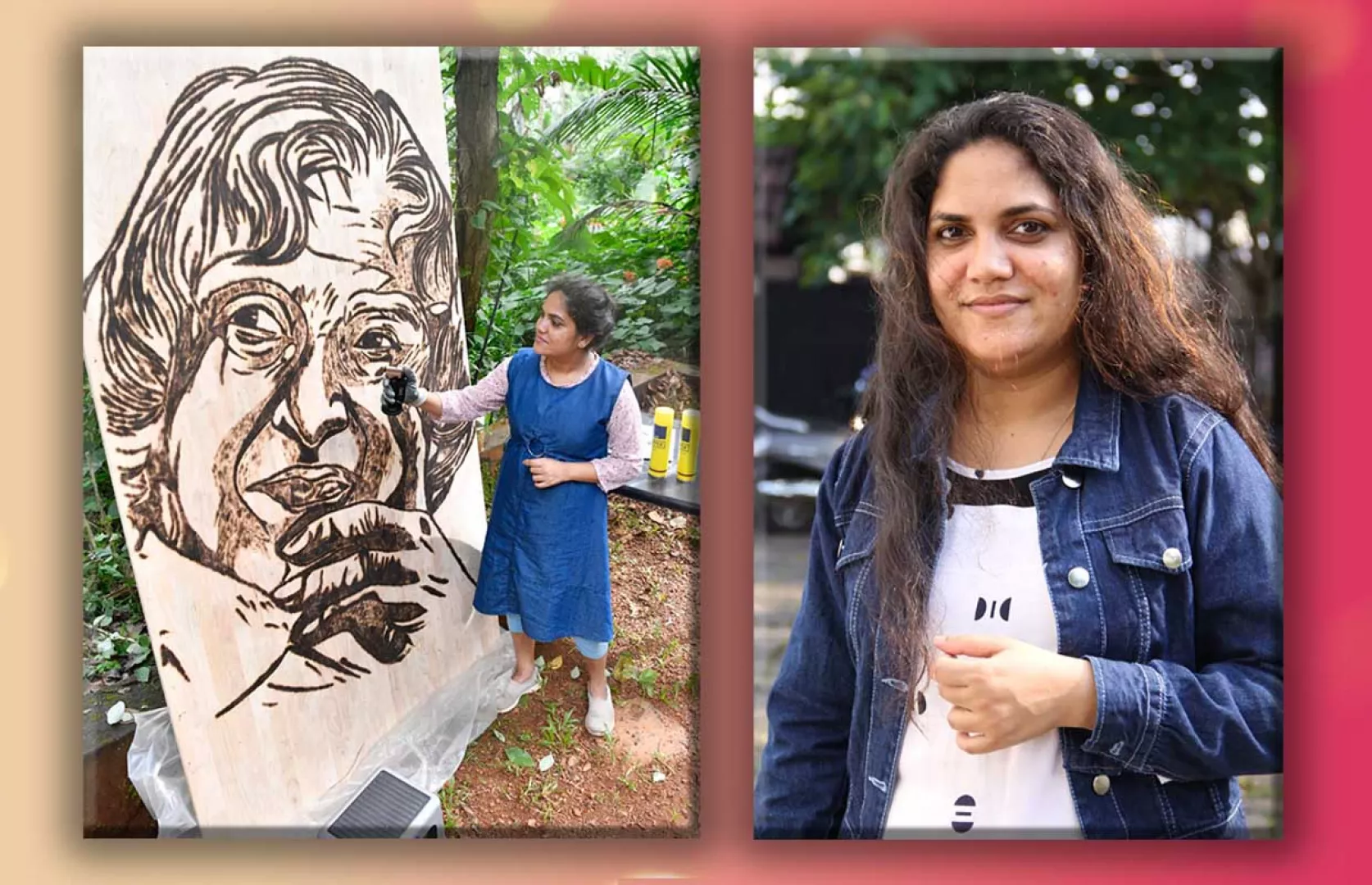 BIGGEST PYROGRAPHY PORTRAIT OF APJ ABDUL KALAM