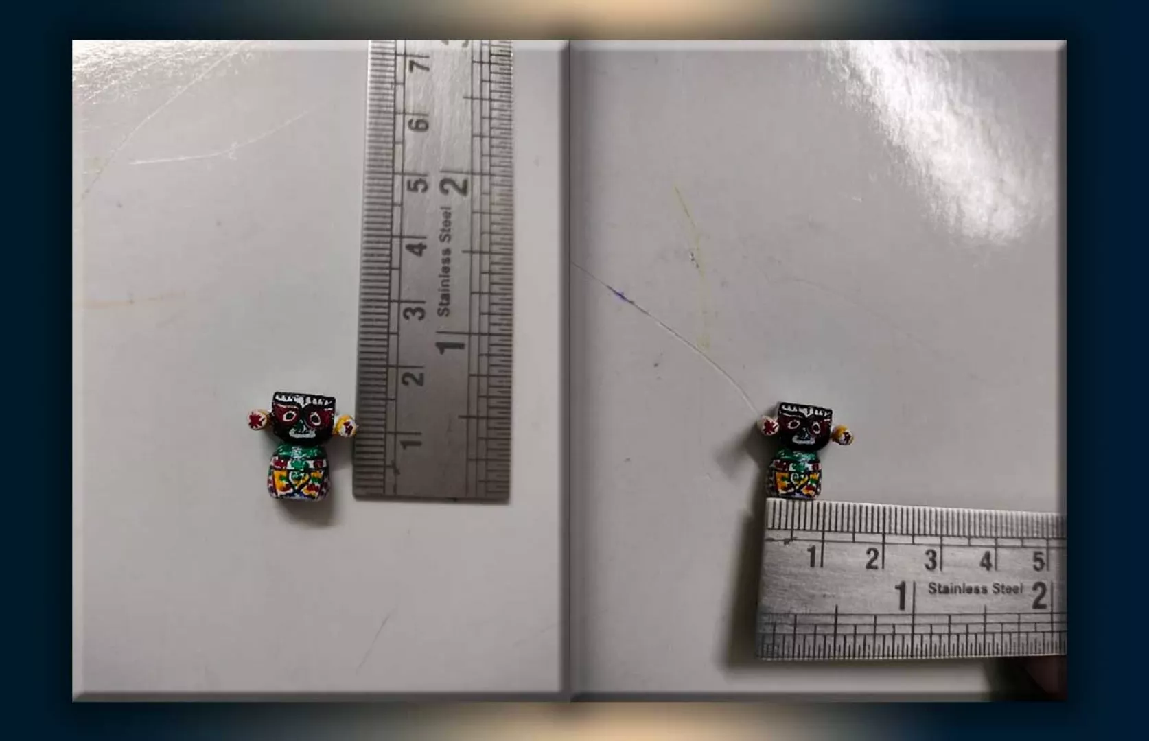 SMALLEST PAINTING OF LORD JAGANNATH MADE ON RED STONE