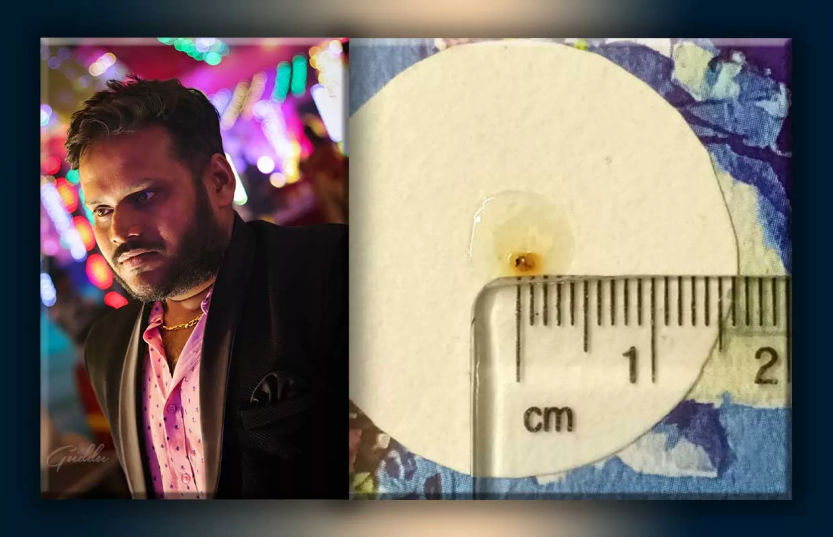 SMALLEST PORTRAIT MADE ON A POPPY SEED USING HAIR STRANDS & ACRYLIC COLORS