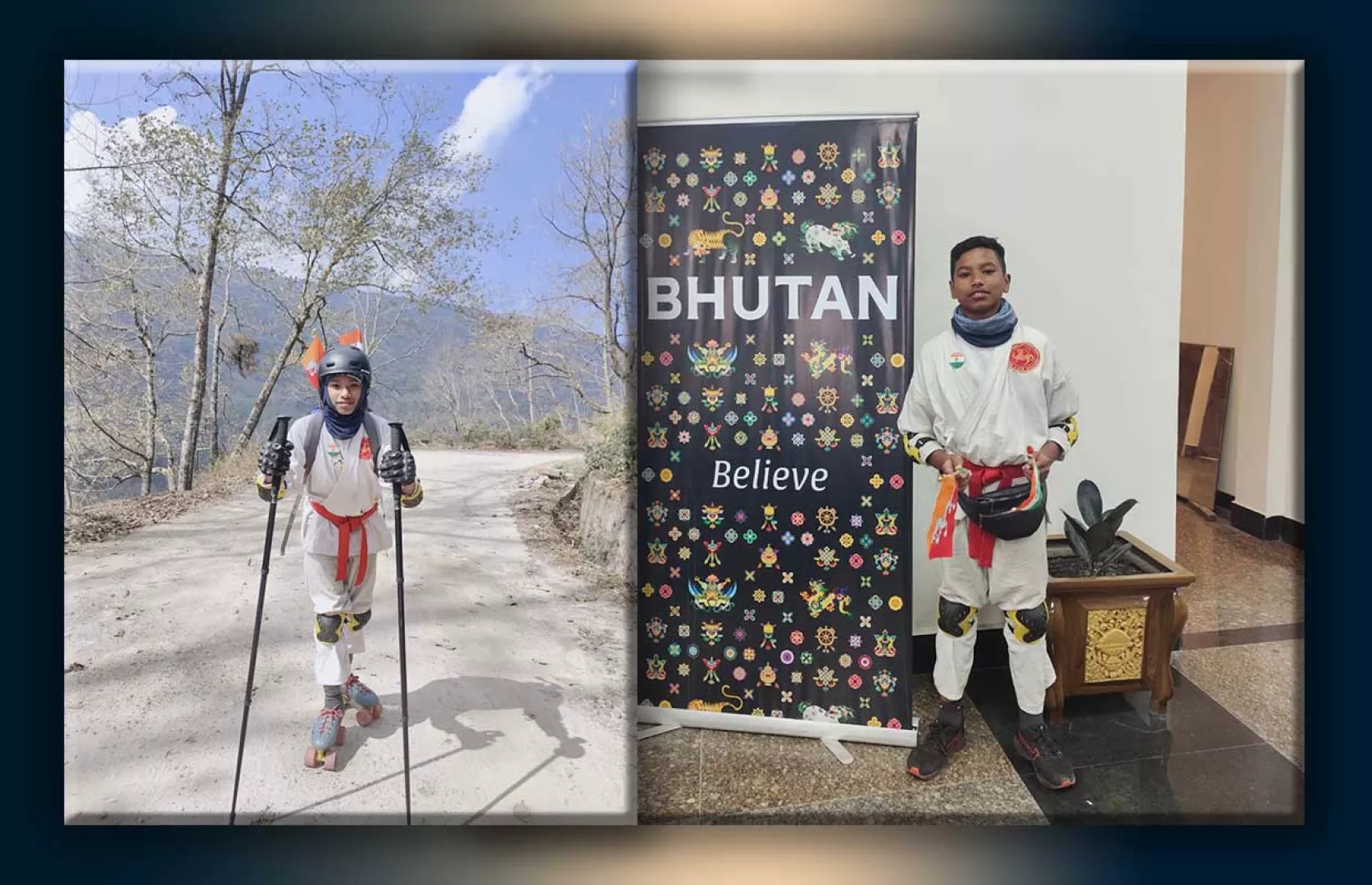 YOUNGEST BOY TO TRAVEL FROM KOLKATA TO BHUTAN ON SKATES